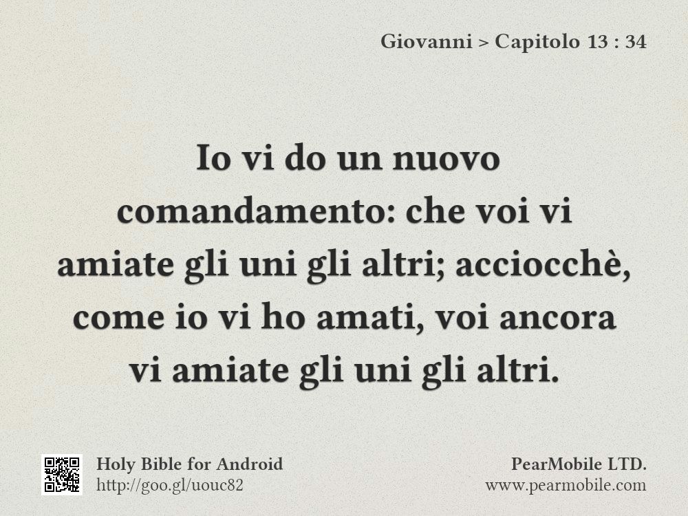 Giovanni, Capitolo 13:34